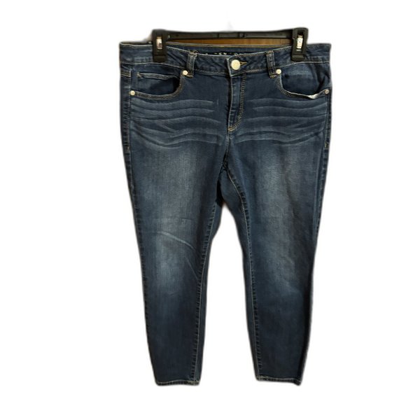 LC Lauren Conrad Womens‎ Dark Wash Mid Rise Super Skinny Jeans Sz 10 - Picture 1 of 14